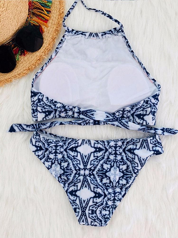 Naisten Tankini Set Beach Look Print -uimapuvut